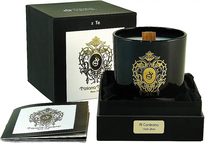 Tiziana Terenzi Al Contrario Scented Candle in Black Glass 29059235