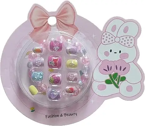 Selvklæbende falske negle til børn med armbånd, 935 38672487