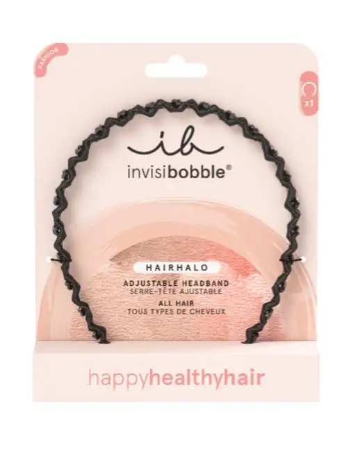 Invisibobble Hairhalo Adjustable Black Headband 1 stk