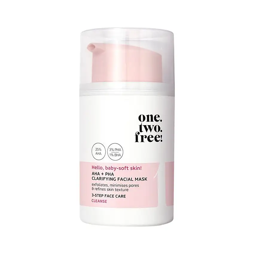 One.two.free! Ansigtsrensning AHA + PHA Clarifying Facial Mask 50 ml