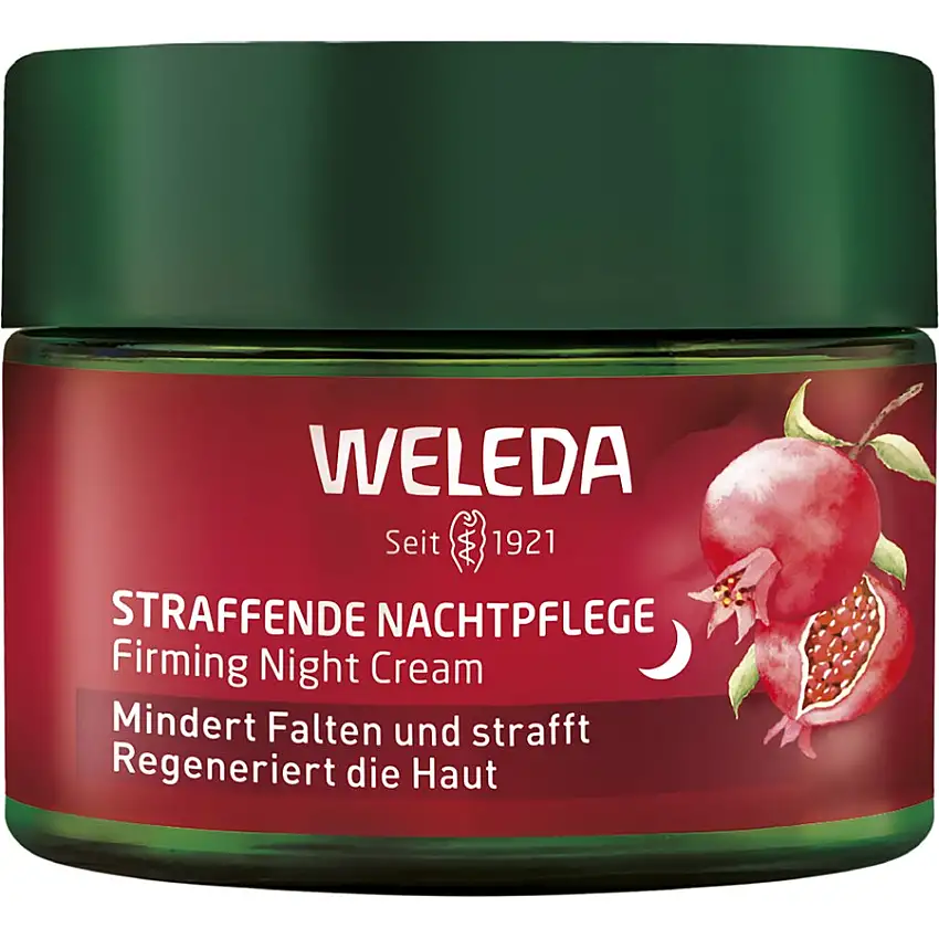 Weleda Night Care Opstrammende natpleje med granatæble- og maca-peptider Plejer intensivt, opstrammer og reducerer rynker 40 ml