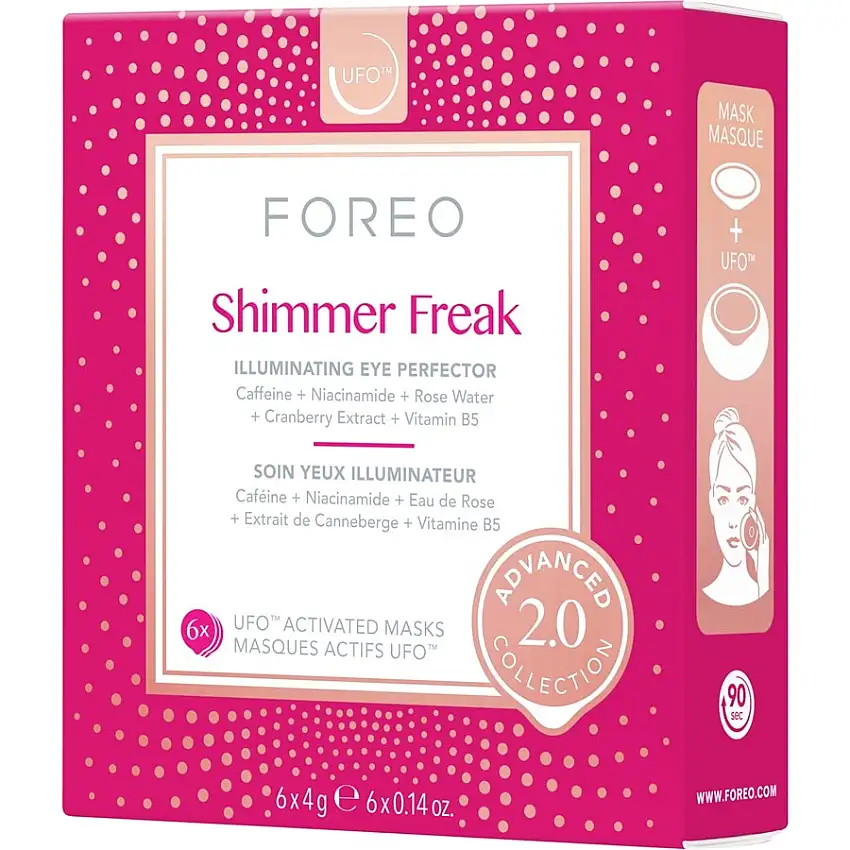 Foreo Maske behandling UFO-maskepuder Shimmer Freak 2.0 6 x 4 g