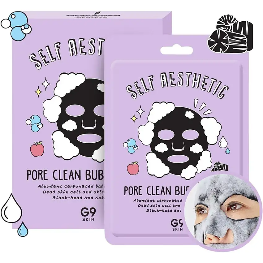 G9 Skin Hudrensning og masker Self Aestetic Pore Clean Bubble Mask 23 ml