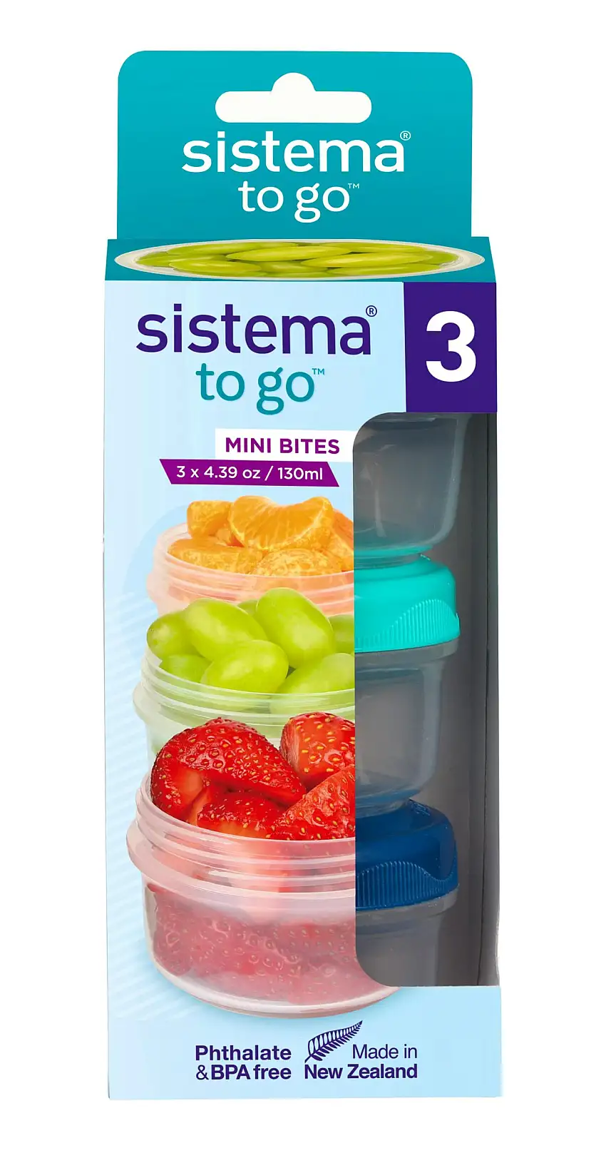 Sistema Mini Bites To Go 130 ml 3 stk