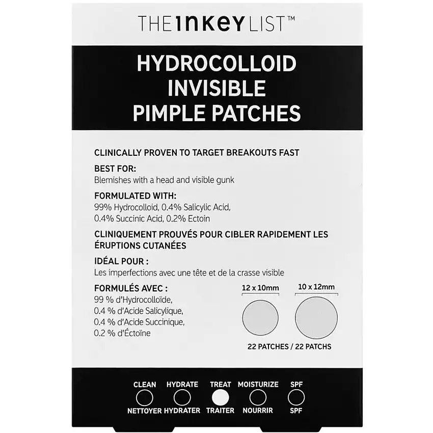 The INKEY List Porepleje og rens Hydrokolloide usynlige bumseplastre 22 Stk.