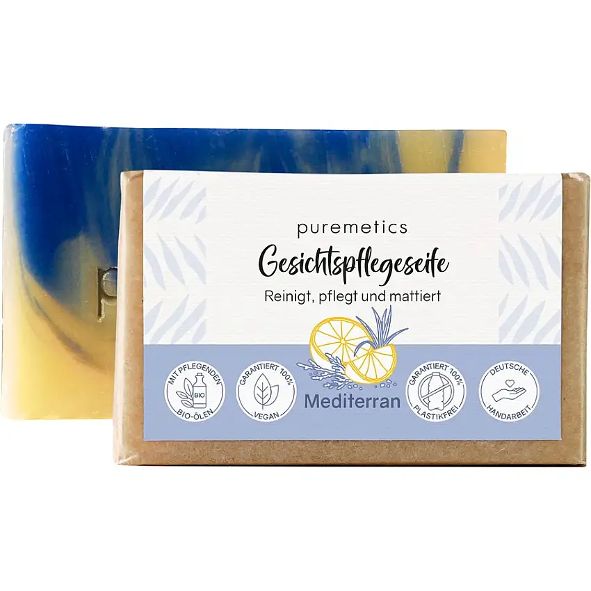 puremetics Natural soaps Middelhavsansigtssæbe 75 g