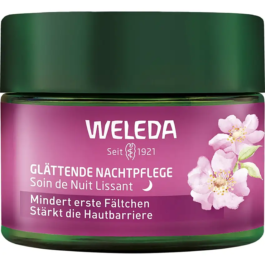 Weleda Night Care Udglattende natpleje med vild rose og hvid te Styrker hudbarrieren, reducerer de første rynker 40 ml