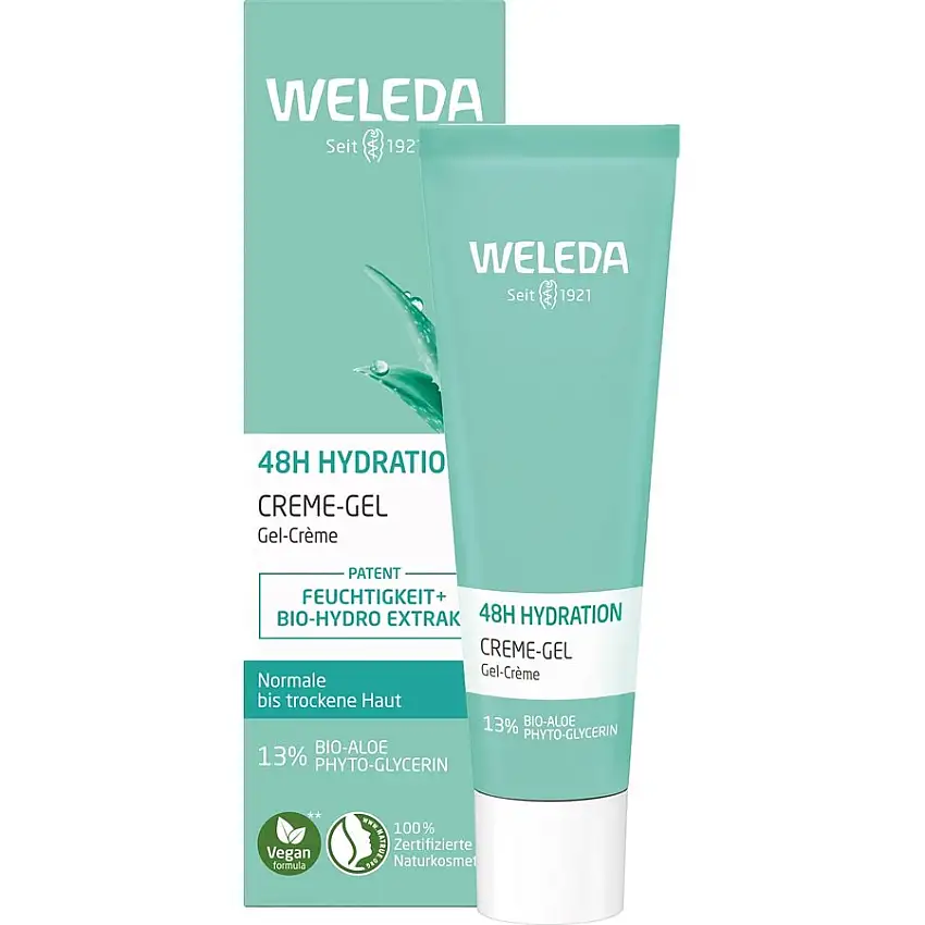 Weleda Intensive care 48H Hydration Cream-Gel Øjeblikkelig fugt til normal og tør hud 30 ml