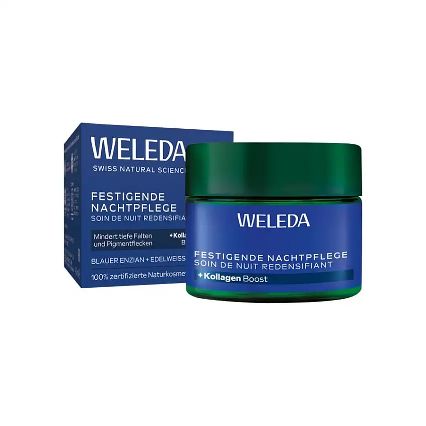 Weleda Night Care Opstrammende natpleje Blå ensian & Edelweiss Plejer intensivt og reducerer dybe rynker 40 ml