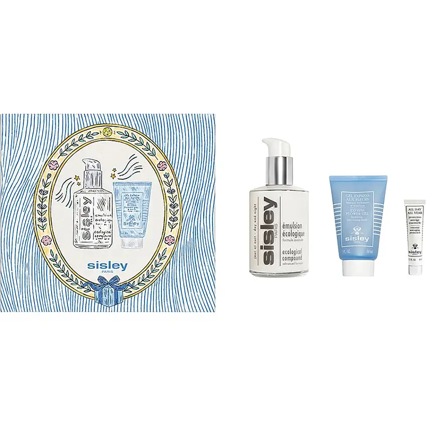 Sisley Dagpleje Gavesæt Emulsion Ecologique 125 ml + Gel Express aux Fleurs 60 ml + All Day All Year 10 ml / 1 Stk.
