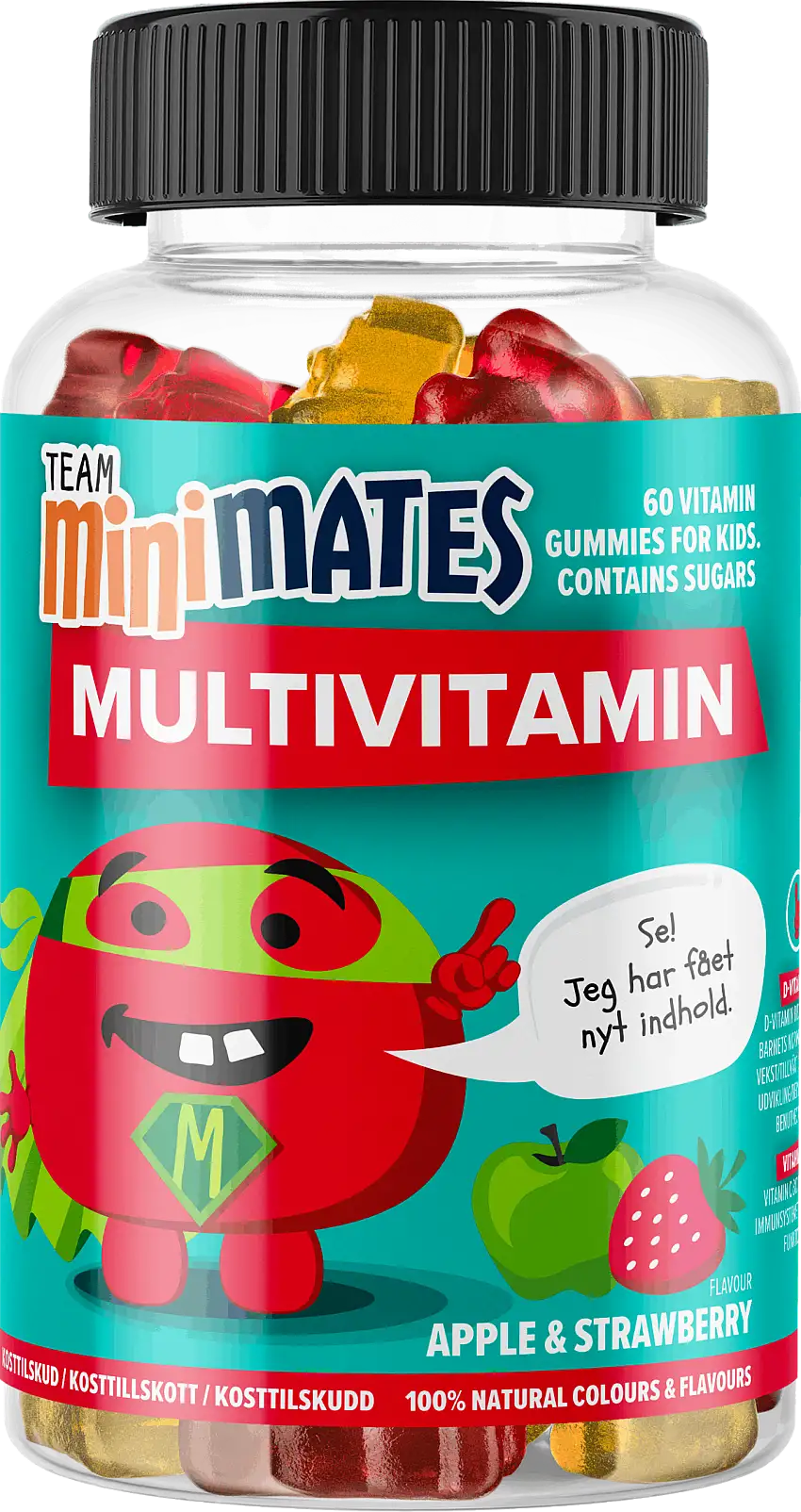 Team MiniMates Multivitamin Apple & Strawberry 60 stk