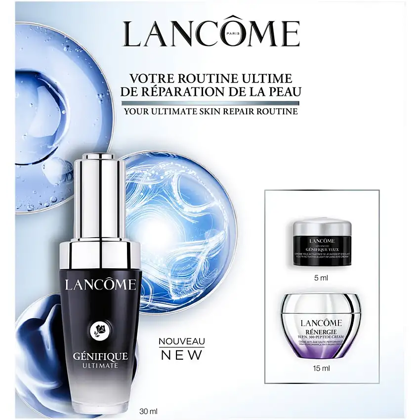 Lancôme Serum Génifique Serum Routine Set Génifique Ultimate Serum 30 ml + Génifique Eye Cream 5 ml + Rénergie H.P.N. 300-Peptide Cream 15 ml / 1 Stk.