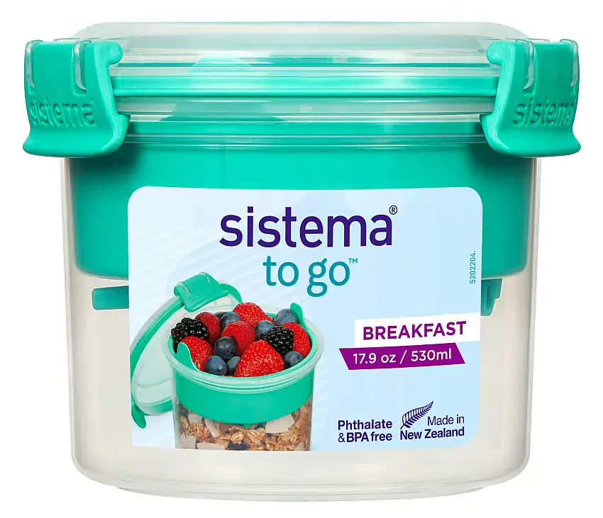 Sistema Breakfast To Go 530 ml Assorted Minty/Dark Blue 1 stk