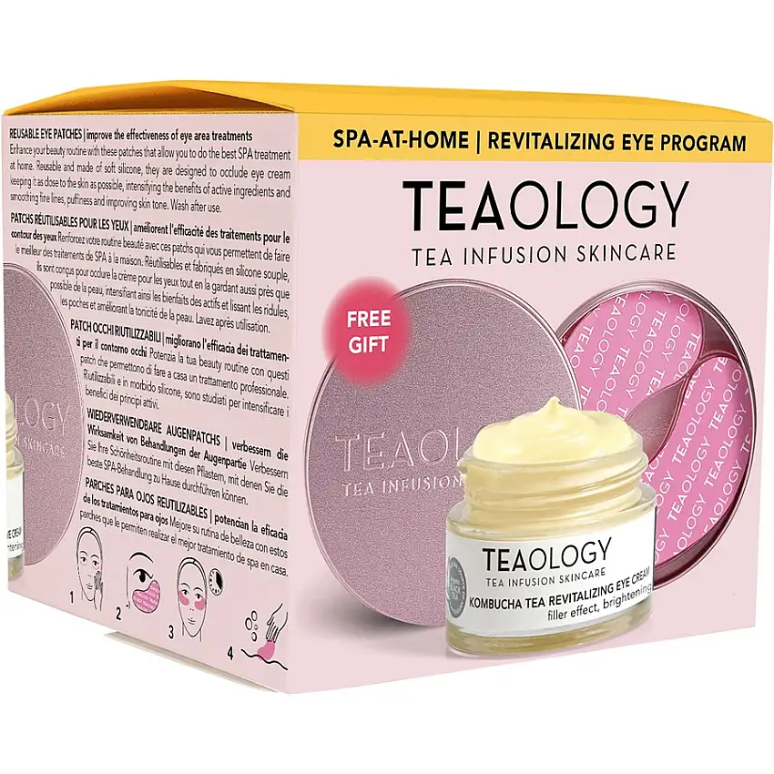 Teaology Eye care Eyes Spa Kit Kombucha Eye Cream 15 ml + Eye Patches / 1 Stk.