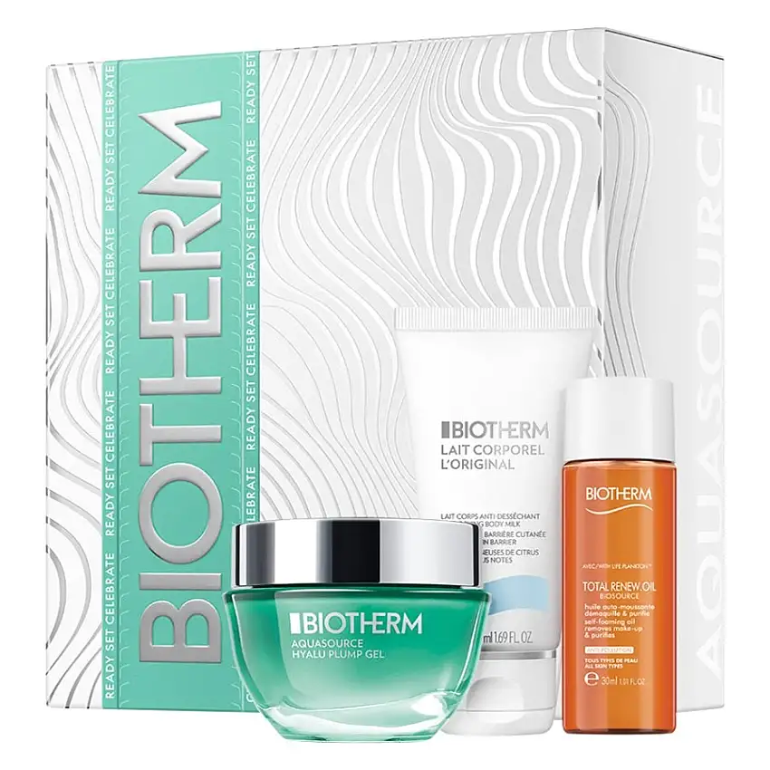 Biotherm Aquasource Hyalu Plump Gel Set Hyalu Plump Gel 50 ml + Biosource Total Renew Oil 30 ml + Lait Corporel 50 ml / 1 Stk.