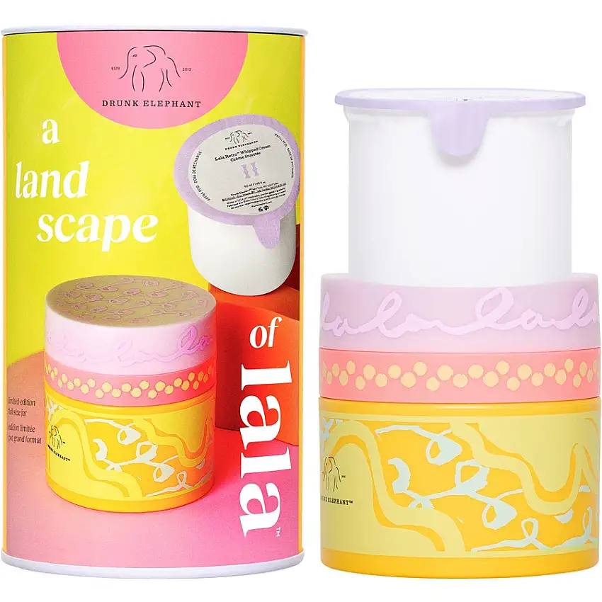 Drunk Elephant Fugtighedspleje Landscape of Lala Kit Lala Retro™ Flødeskum 50 ml + Refill 50 ml / 100 ml