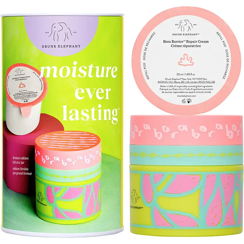Drunk Elephant Fugtighedspleje Moisture Everlasting Kit Bora Barrier Repair™ Cream 50 ml + Nachfüllung 50 ml / 100 ml