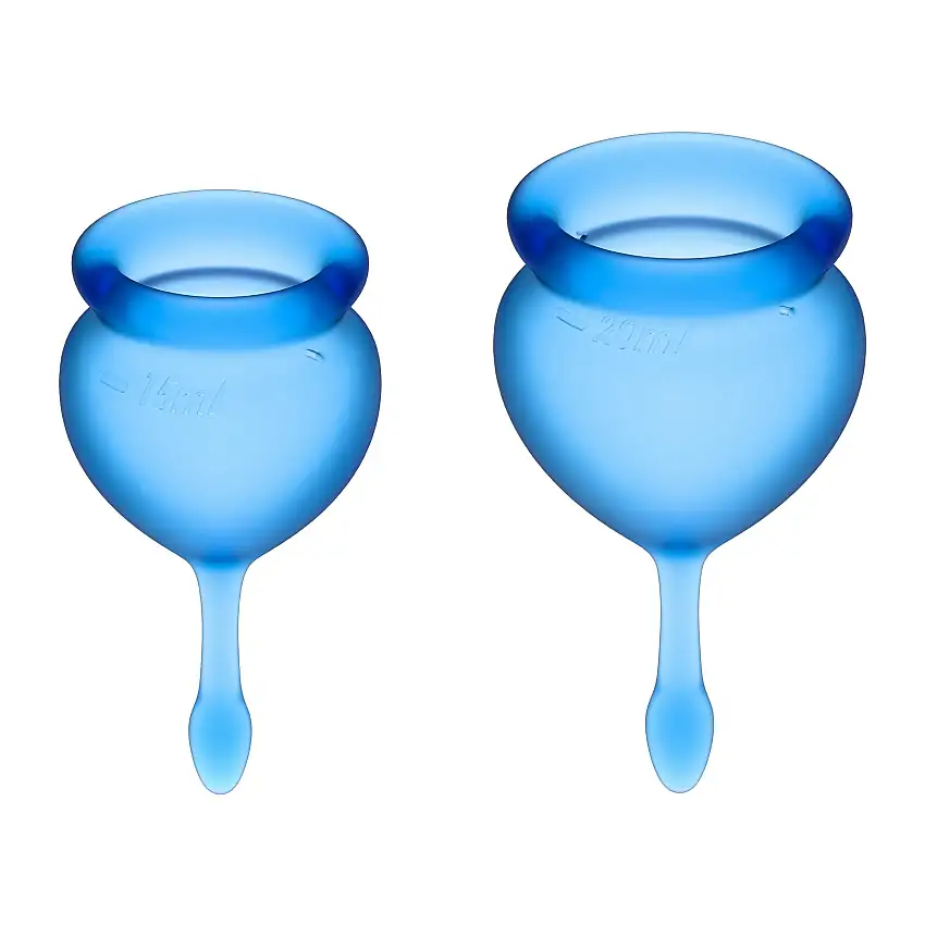 Satisfyer Feel Good Menstrual Cup Blue 2 stk