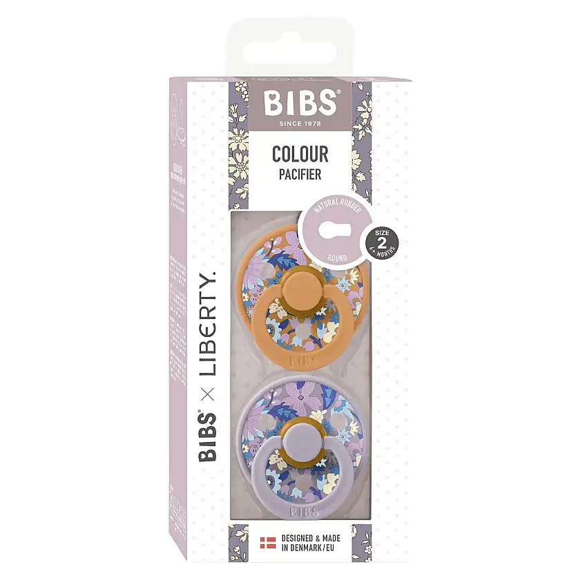 BIBS BIBS x Liberty Colour Latex Size 2 June Blossom Pumpkin Mix 2 stk
