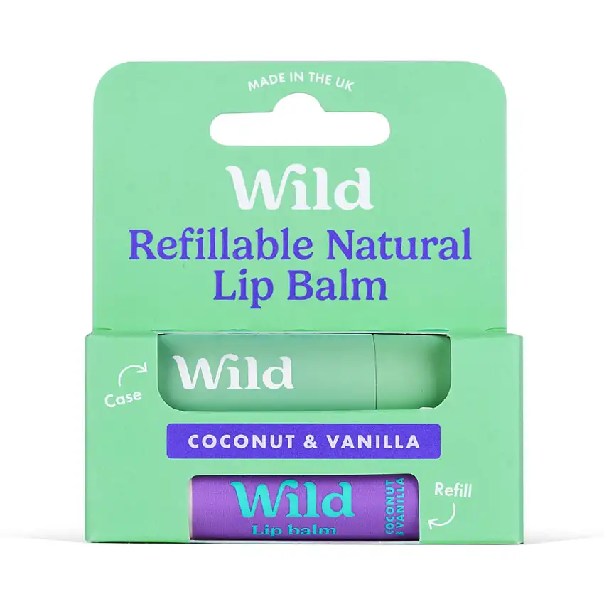 Wild Lip Balm Sage Case & Coconut Vanilla 1 pcs + 1 stk