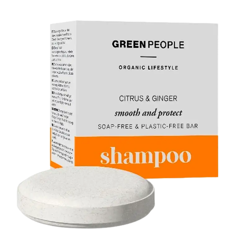 Green People Citrus & Ginger Repairing Anti-Frizz Shampoo Bar (50 g)