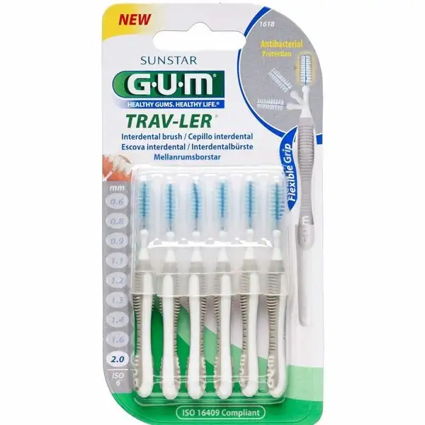 GUM TRAV-LER MELLEMRUMSBØRSTE (2,0 MM)