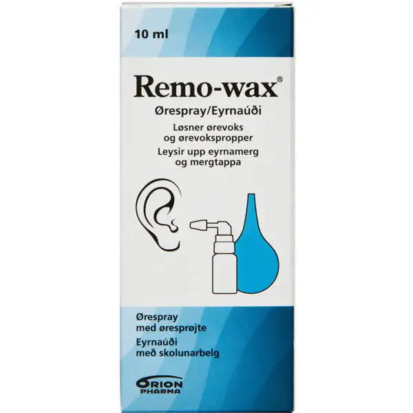 REMO-WAX ØRESPRAY MED SPRØJTE
