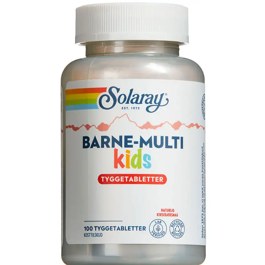 Solaray Barne-Multi Tyggetabletter