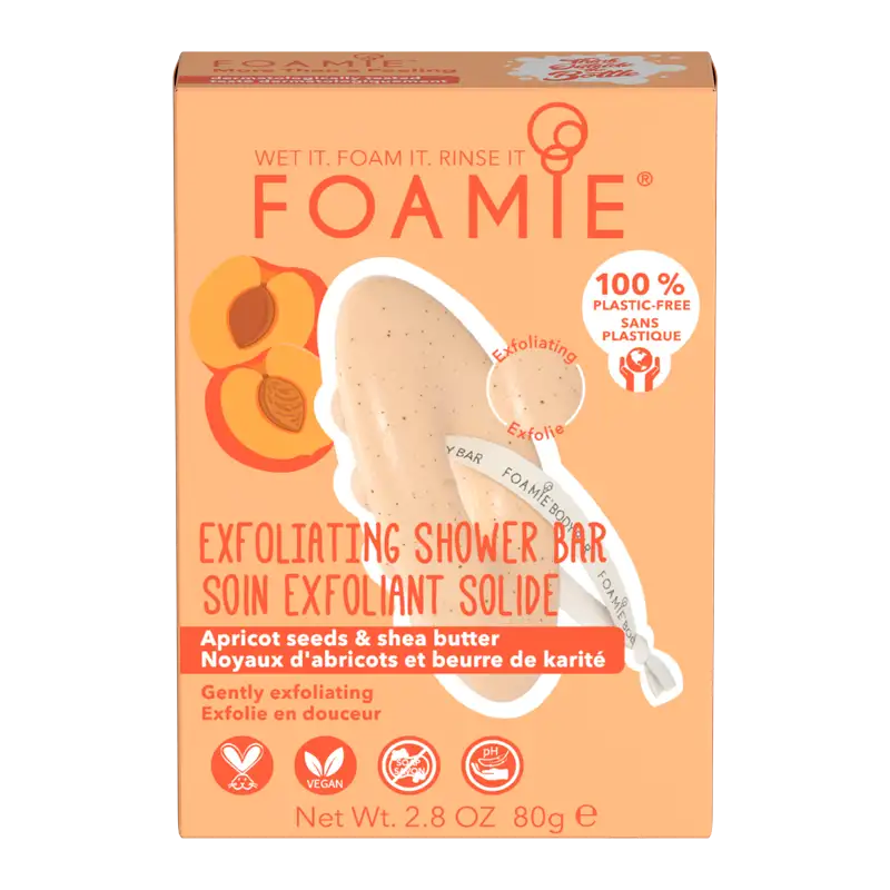 Foamie 2-In-1 Body Bar Apricot Seed & Shea Butter Cleanse & Exfoliating (1 stk)