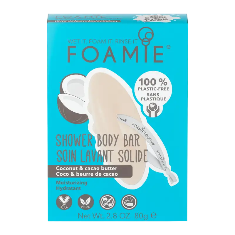 Foamie 2-In-1 Body Bar Coconut & Cacao Butter Cleanse & Moisturize (1 stk)