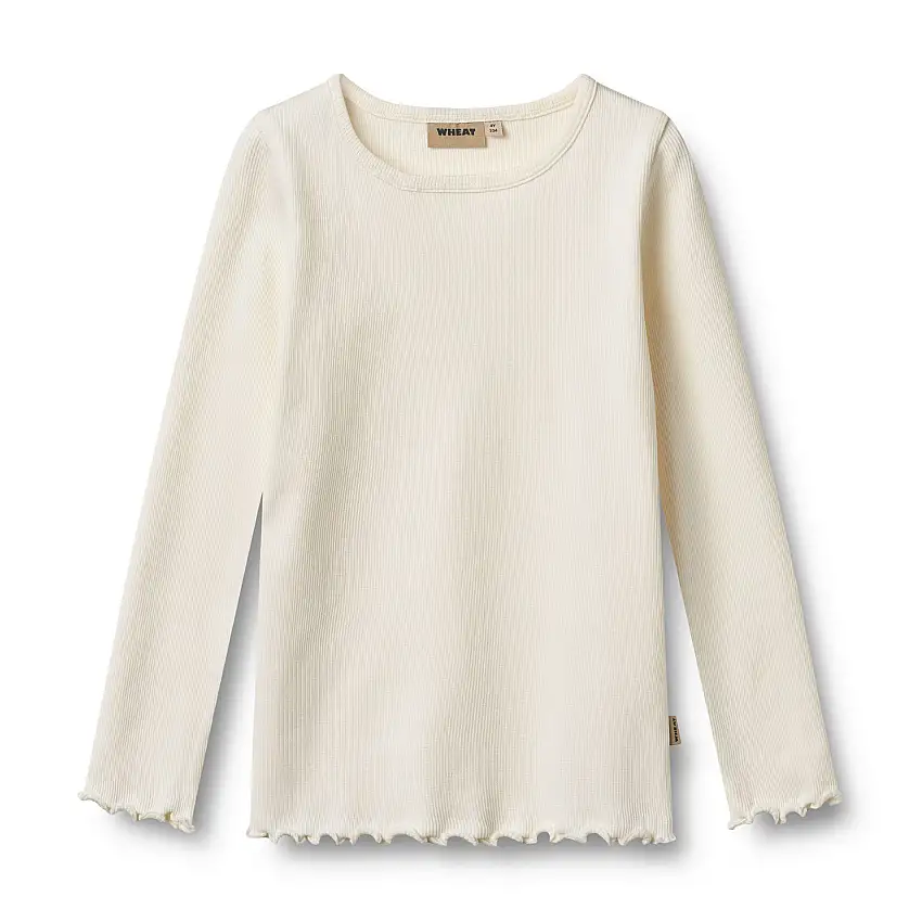 WHEAT T-Shirt Long Sleeve Ida Ivory Str 140/10 år