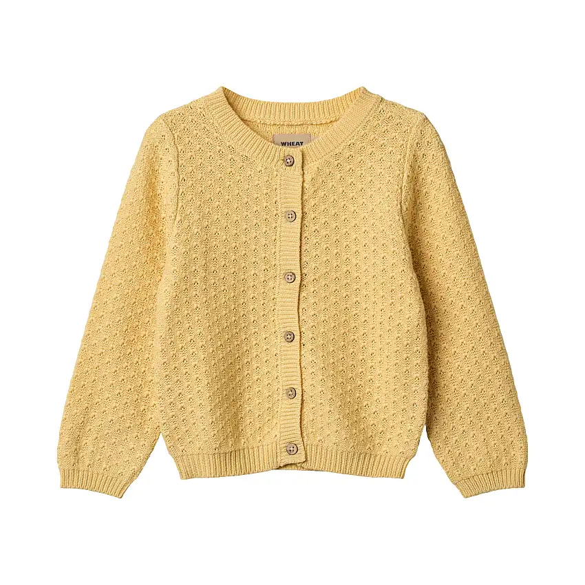 WHEAT Knit Cardigan Magnella Golden Yellow Str 104/4 år