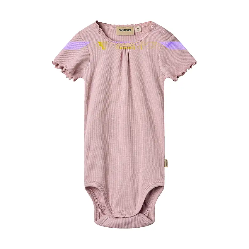 WHEAT Rib Body Short Sleeve Edna Lavender Mist Str 68/6 m
