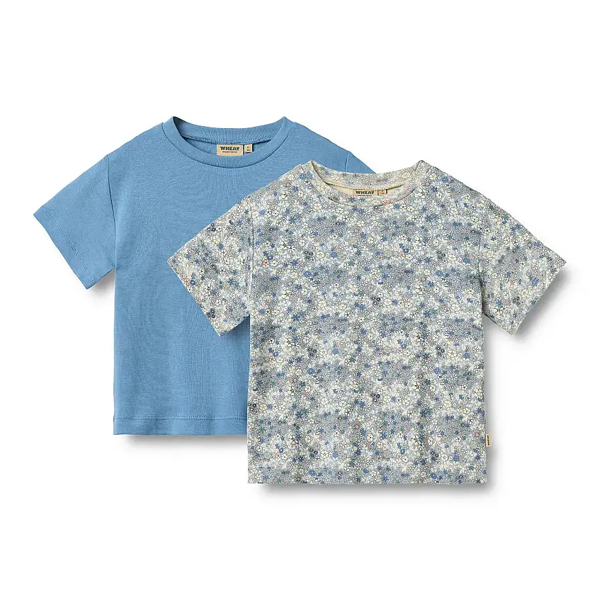 WHEAT T-Shirt Short Sleeve Ella 2-pak Summer Flowers Str 140/10 år