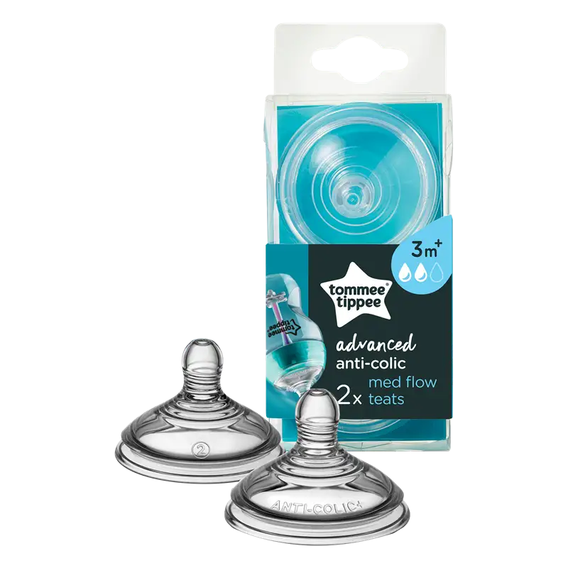 Tommee Tippee Anti-Kolik Flaskesut 3+ Mdr. Medium Flow (2 stk)