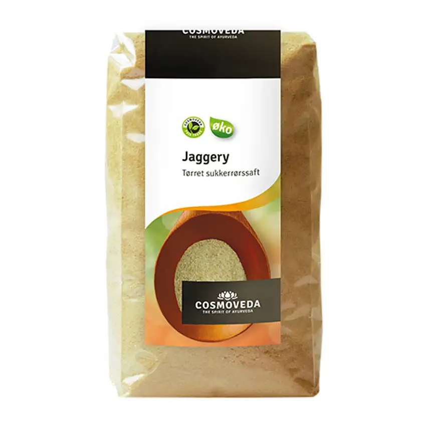 Cosmoveda Jaggery Tørret Sukkerrørsaft Ø 400 g