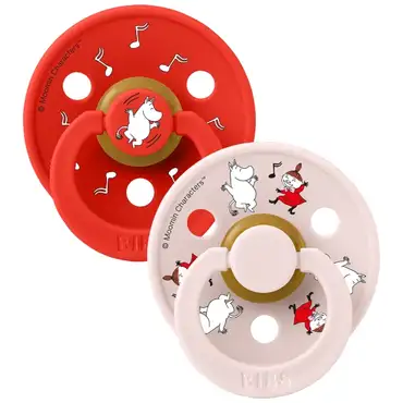 BIBS x Moomin Colour size 2 candy apple/petal mix