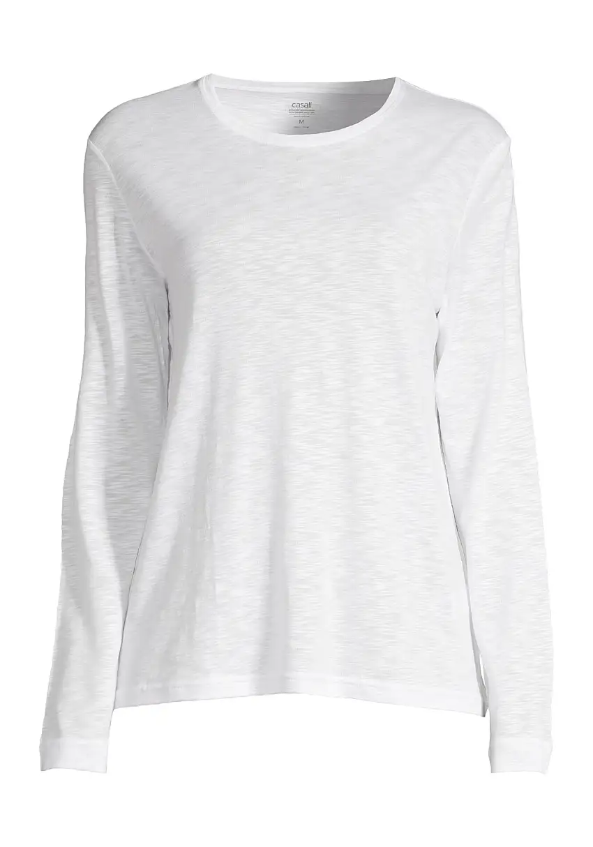 Casall Soft Texture Long Sleeve White M