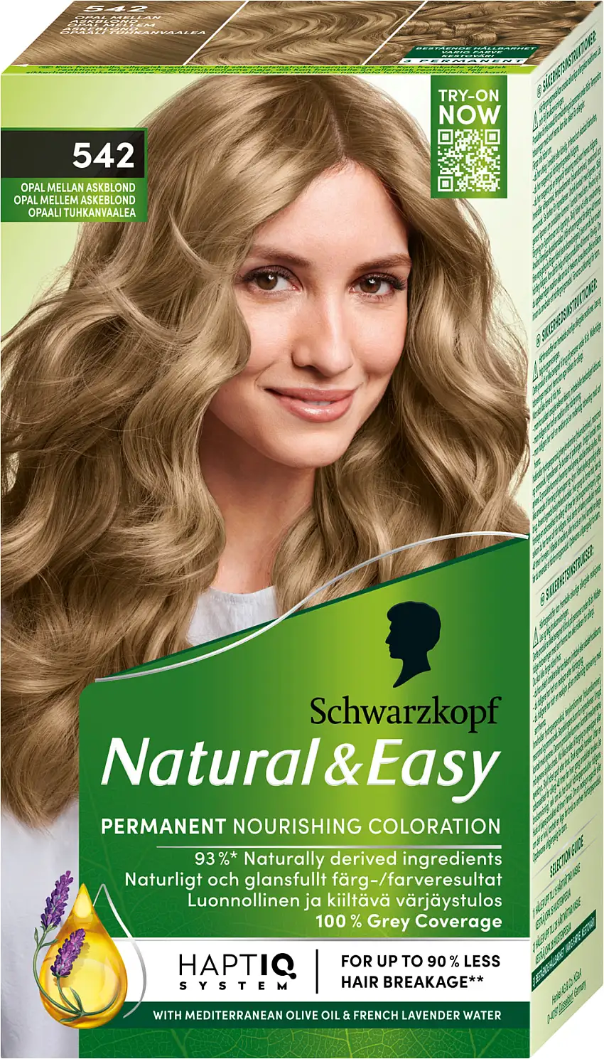 Schwarzkopf Natural & Easy Hårfarve 542 Opal Mellem Askeblond