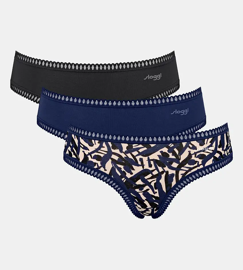 Sloggi Go Crush Hipster 3-Pak Blue - Dark Combination M