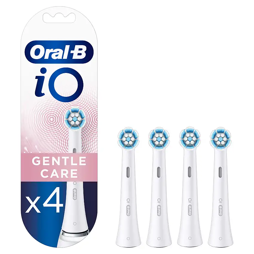 Oral-B iO Gentle Care Børstehoveder 4 stk Hvid