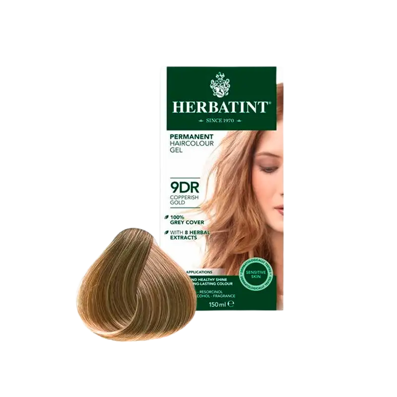 Herbatint 9DR Hårfarve Copperish Gold (150 ml)