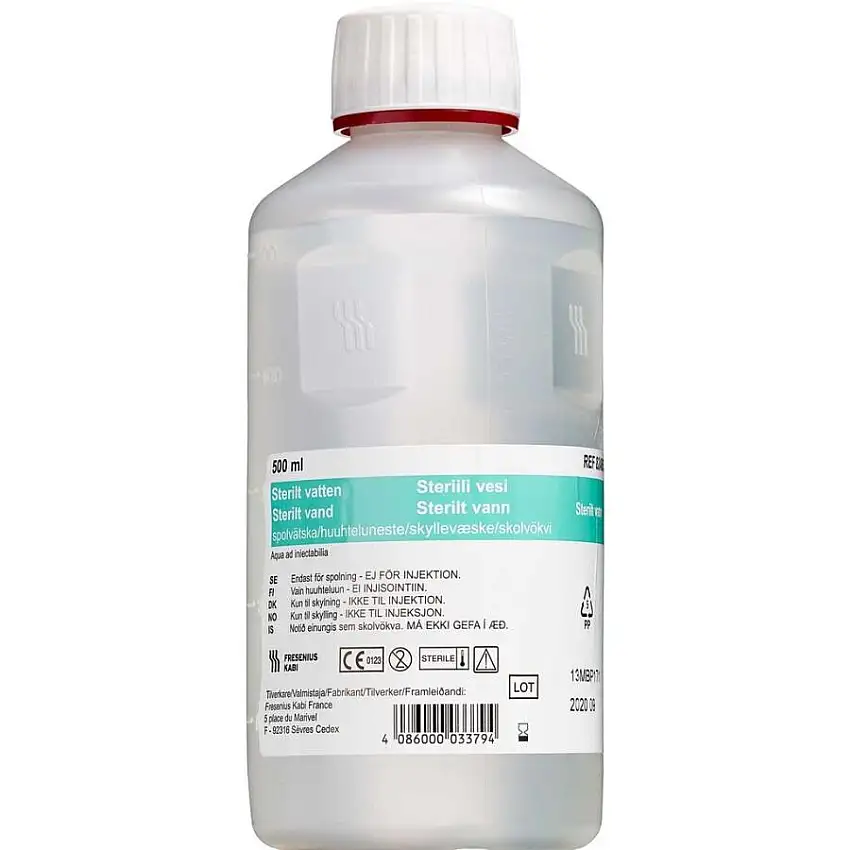 Fresenius Kabi Sterilt Vand Skyllevæske 12 x 500 ml