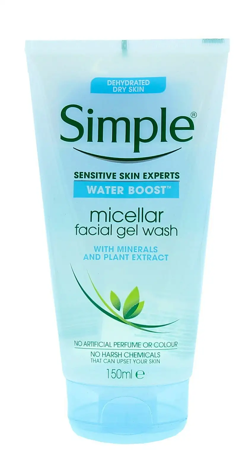 Simple Micellar Facial Gel Wash Water Boost 150 ml