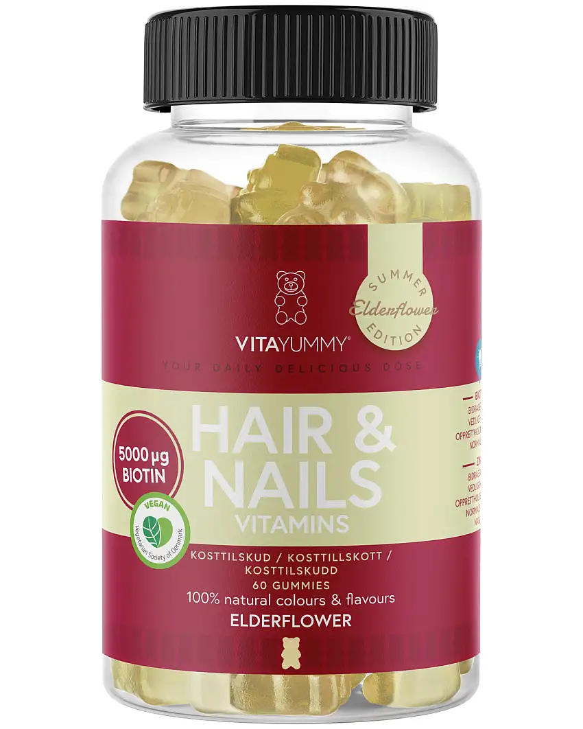 VitaYummy Hair & Nails Summer Edition Elderflower 60 stk