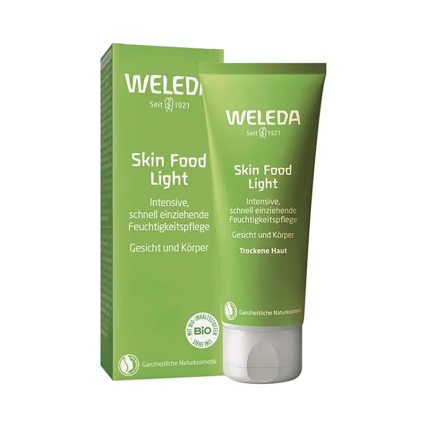 Weleda Intensive care Skin Food Light Intensiv, hurtigt absorberende fugtighedscreme til ansigt og krop 75 ml
