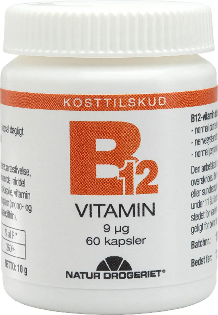 Natur Drogeriet B12 vitamin 9 mcg 60 kaps.