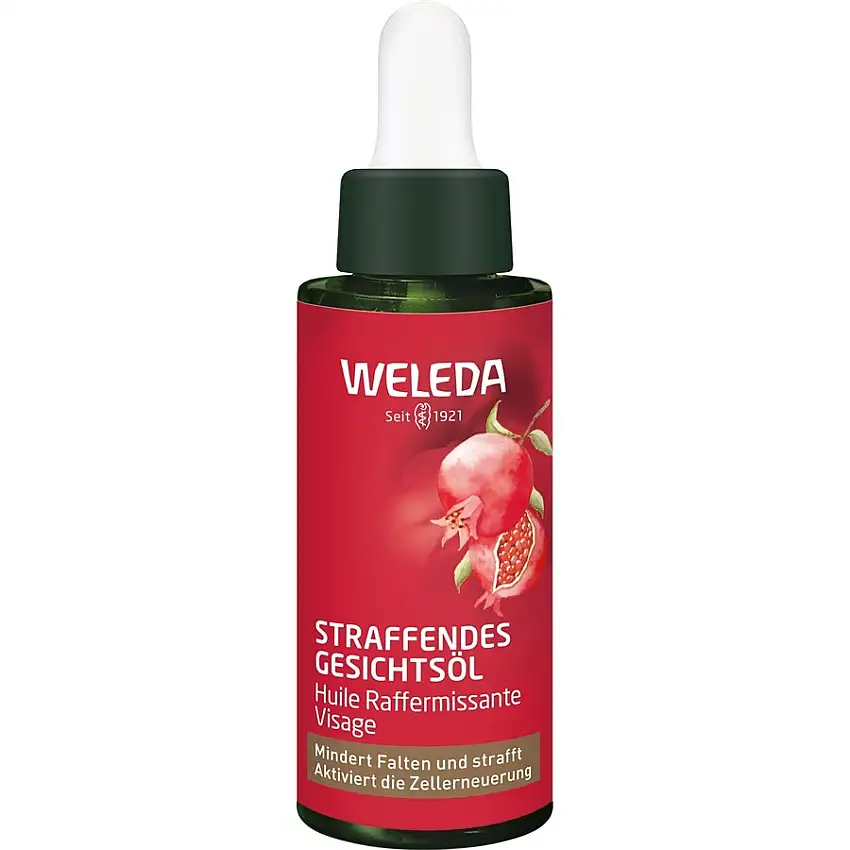 Weleda Intensive care Opstrammende ansigtsolie granatæble Reducerer linjer og rynker. Strammer intensivt op og giver næring 30 ml