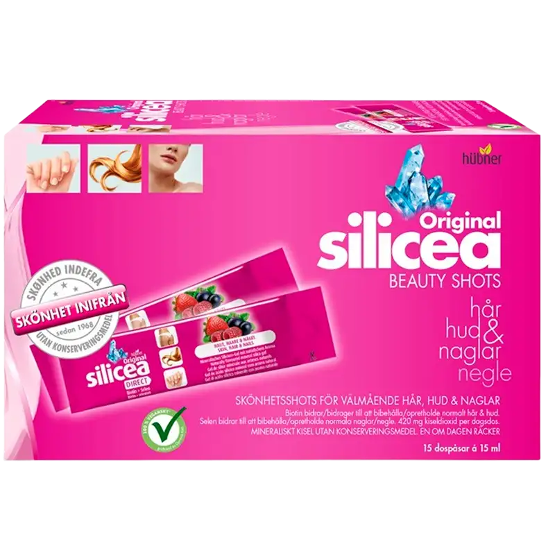 Silicea Beauty Shots Hår, Hud og Negle - indeholder 15 poser x15ml