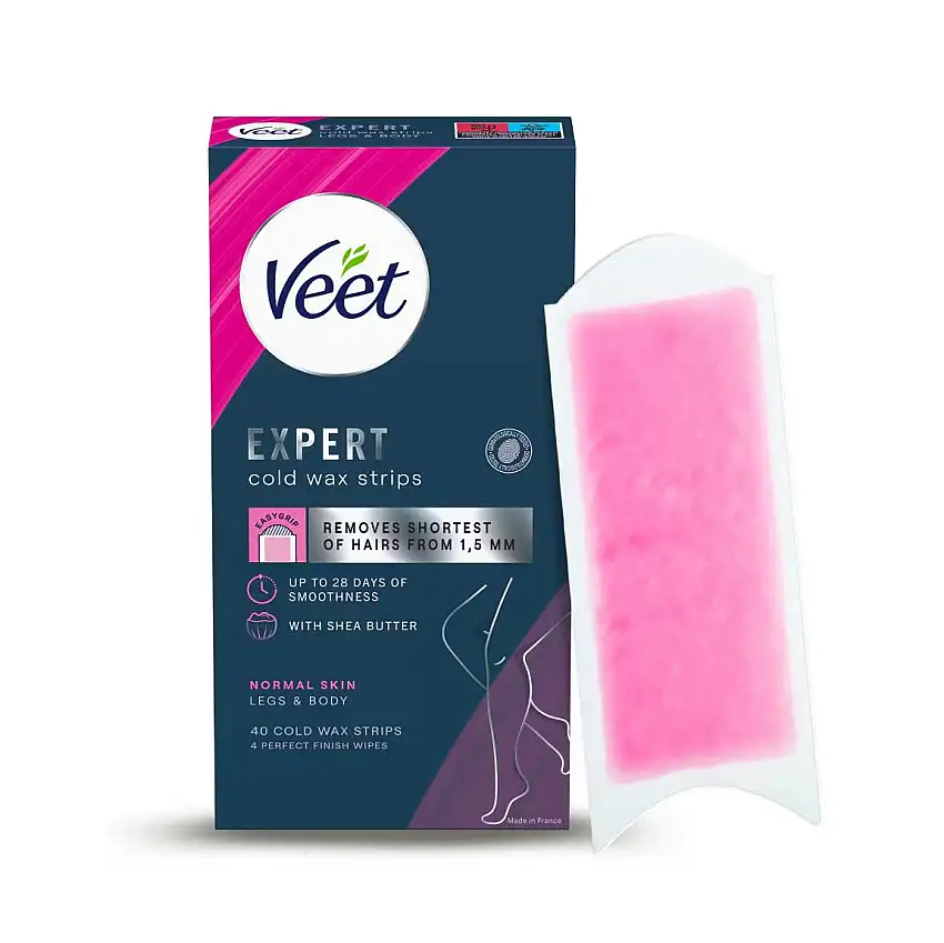Veet Cold Wax Strips Legs & Body Normal Skin 40 stk